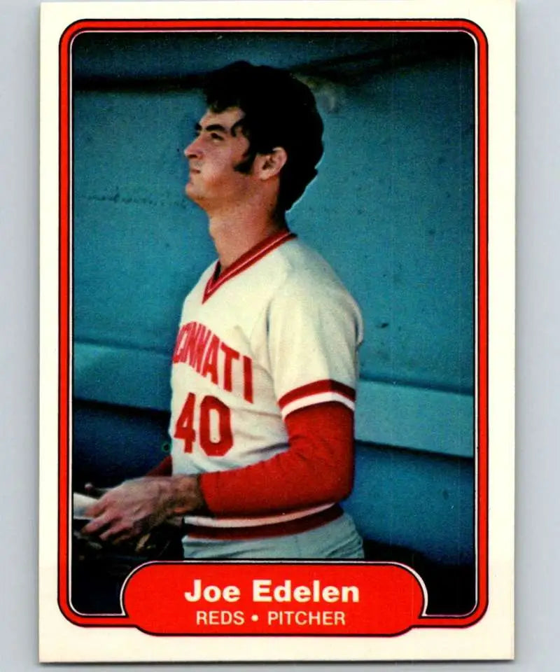 1982 Fleer #65 Joe Edelen EX Excellent RC Rookie Cincinnati Reds Baseball Card - Baseball Card Single