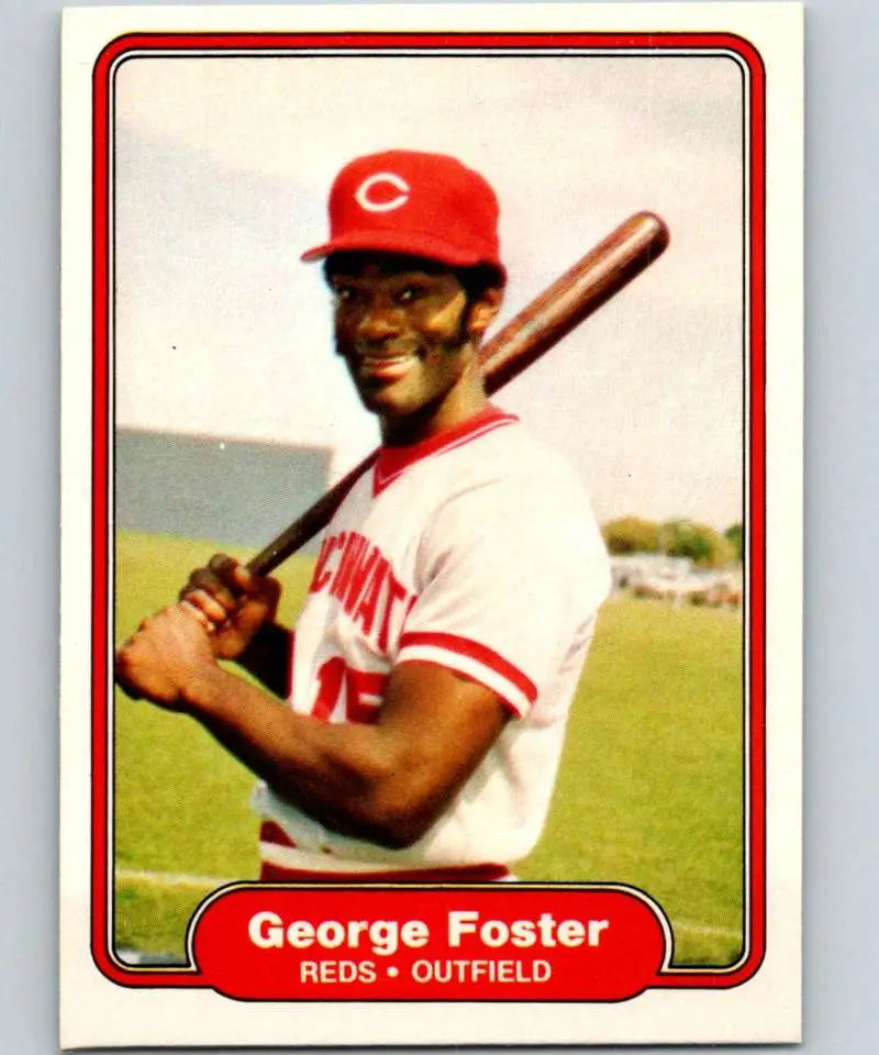 1982 Fleer #66 George Foster EX Excellent Cincinnati Reds Baseball Card - Baseball Card Single