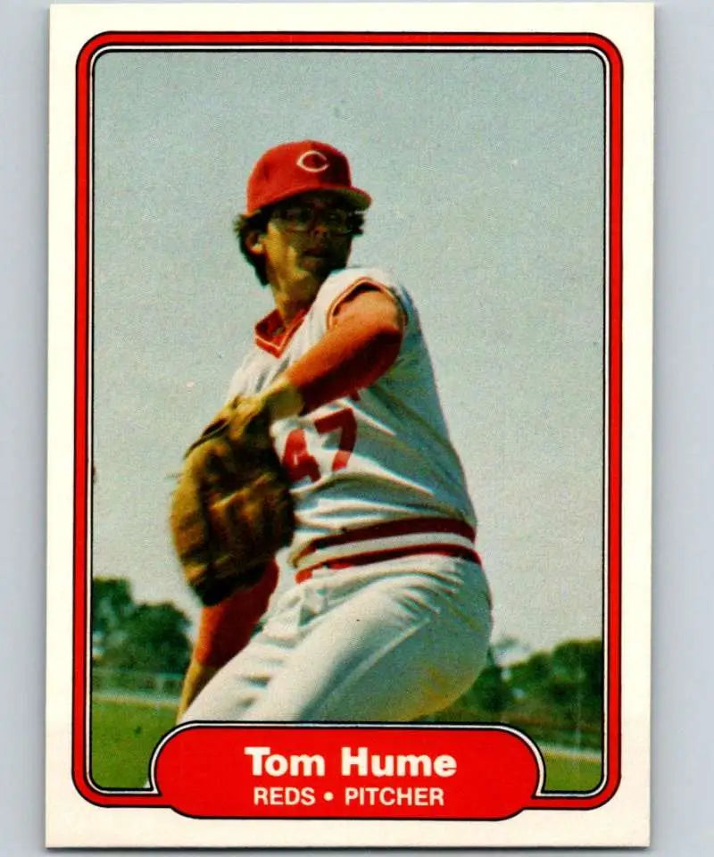 1982 Fleer #69 Tom Hume EX Excellent Cincinnati Reds Baseball Card - Baseball Card Single