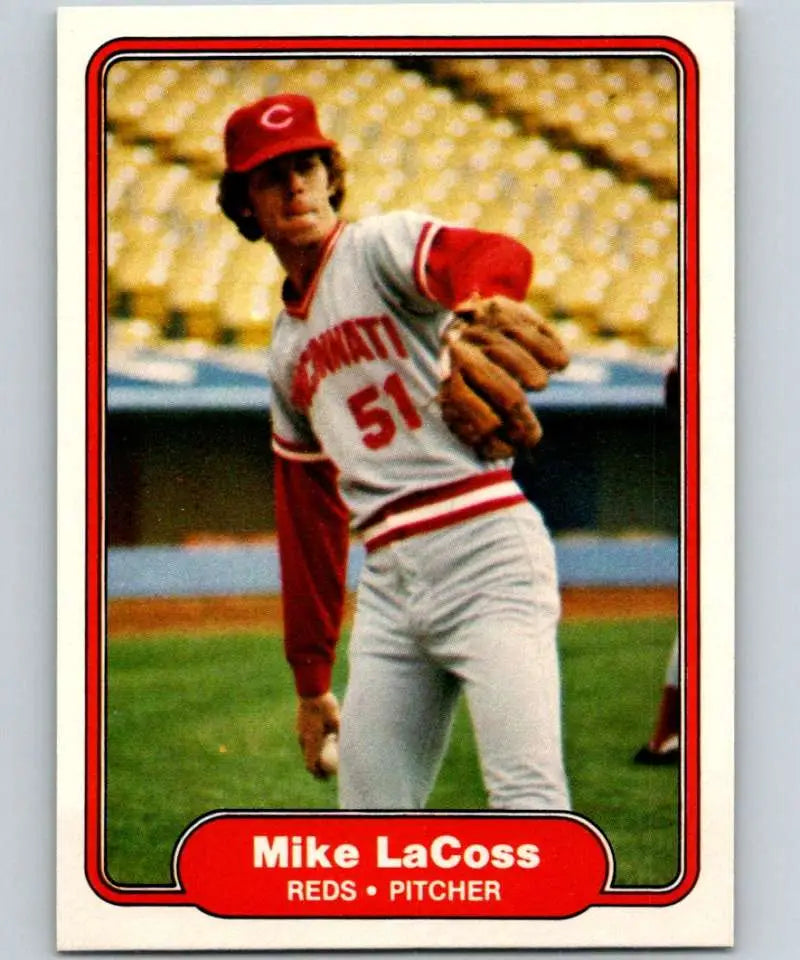 1982 Fleer #72 Mike LaCoss EX Excellent Cincinnati Reds Baseball Card - Baseball Card Single