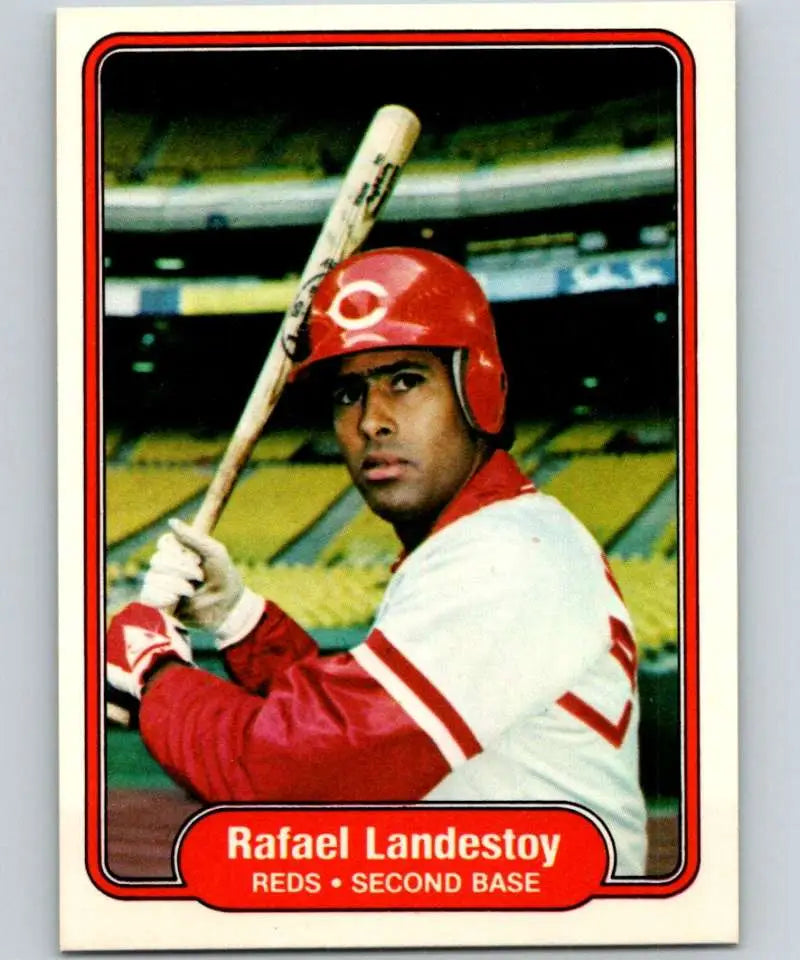 1982 Fleer #73 Rafael Landestoy EX Excellent Cincinnati Reds Baseball Card - Baseball Card Single