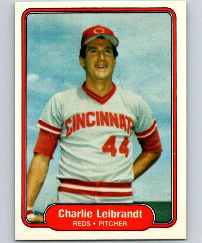 1982 Fleer #74 Charlie Leibrandt EX Excellent Cincinnati Reds Baseball Card - Baseball Card Single