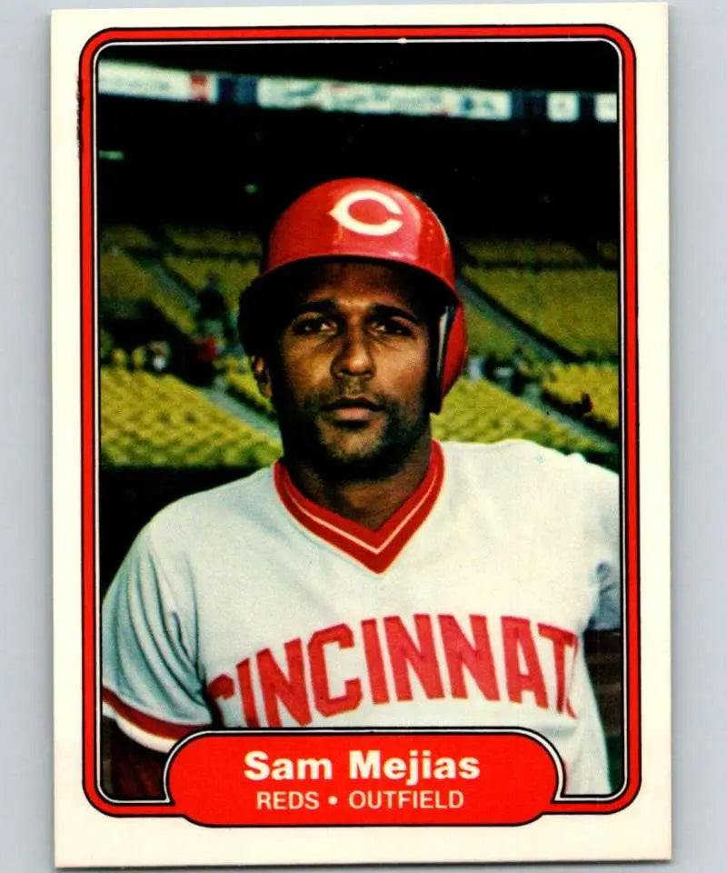 1982 Fleer #75 Sam Mejias EX Excellent Cincinnati Reds Baseball Card - Baseball Card Single