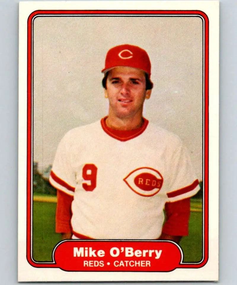 1982 Fleer #78 Mike O’Berry EX Excellent Cincinnati Reds Baseball Card - Baseball Card Single