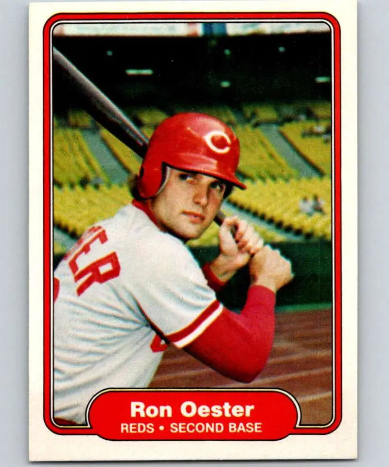 1982 Fleer #79 Ron Oester EX Excellent Cincinnati Reds Baseball Card - Baseball Card Single