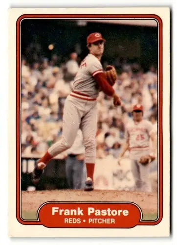 Original gloss of Frank Pastore Cincinnati baseball card from 1982 Fleer #80