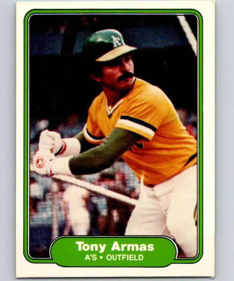 1982 Fleer #85 Tony Armas EX Excellent Oakland Athletics Baseball Card - Baseball Card Single