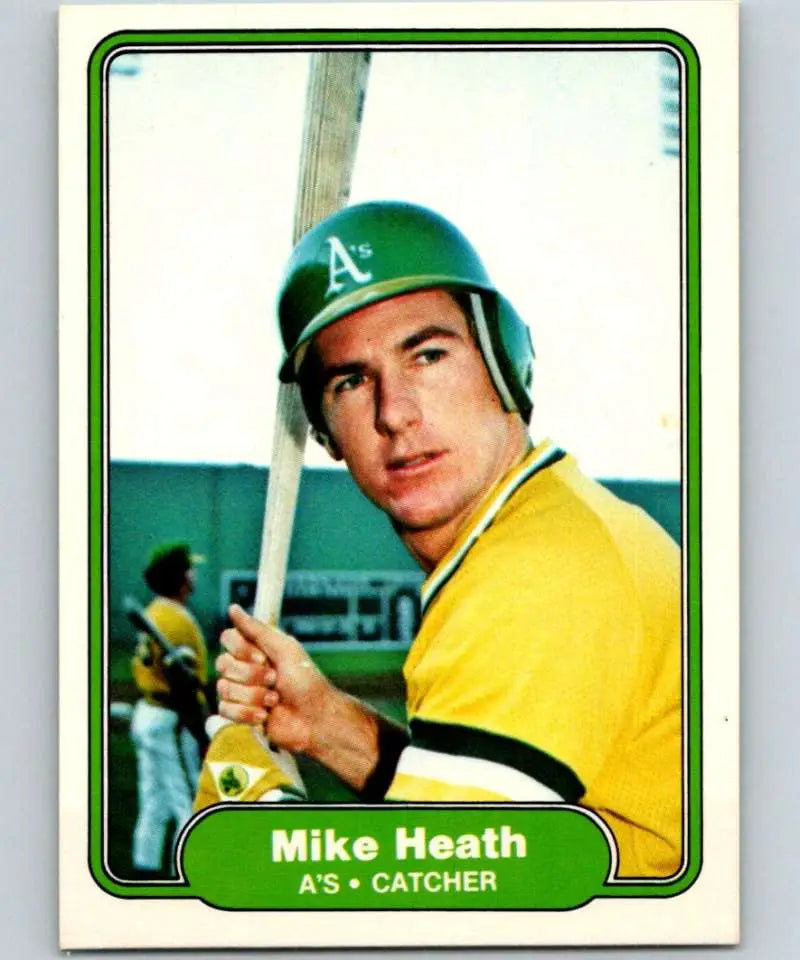 1982 Fleer #91 Mike Heath EX Excellent Oakland Athletics Baseball Card - Baseball Card Single