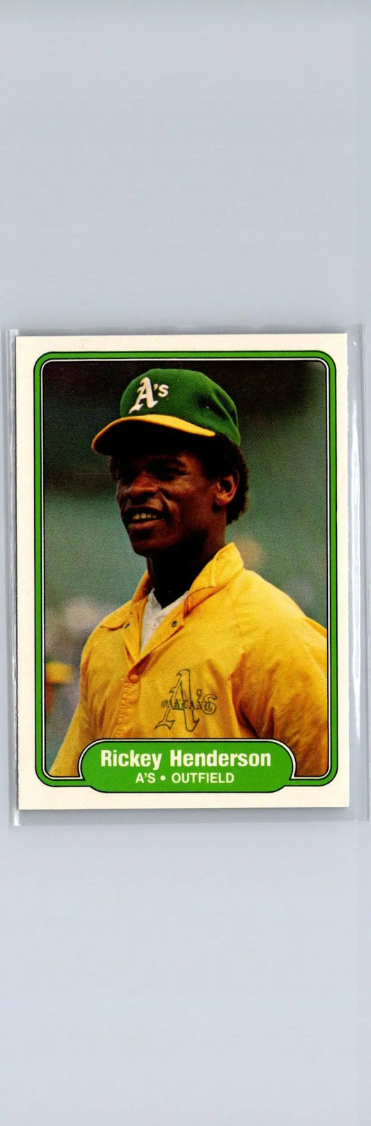 1982 Fleer #92 Rickey Henderson - Baseball Card Single