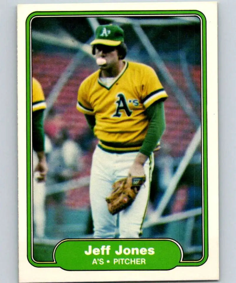 1982 Fleer #94 Jeff Jones EX Excellent Oakland Athletics Baseball Card - Baseball Card Single