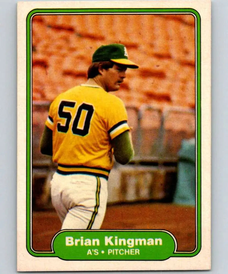 1982 Fleer #96 Brian Kingman EX Excellent Oakland Athletics Baseball Card - Baseball Card Single