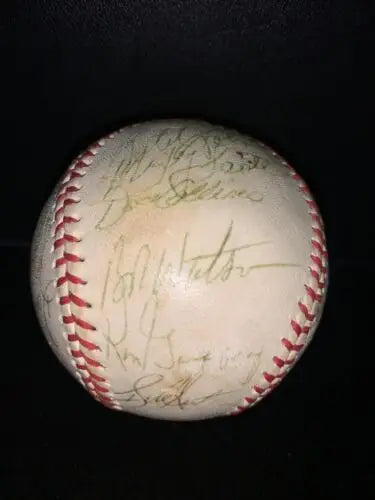 Autographed 1982 New York Yankees team signed baseball with 23 signatures and JSA LOA