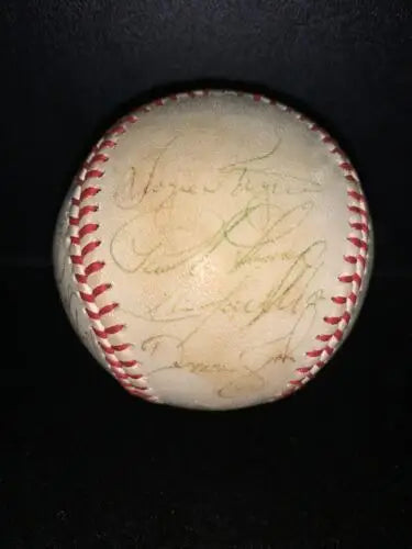 Autographed 1982 New York Yankees Team Signed Baseball with 23 signatures, JSA LOA