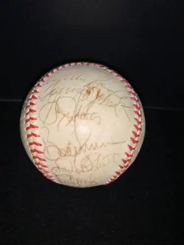 Autographed 1982 New York Yankees Team Signed Baseball with 23 signatures JSA LOA