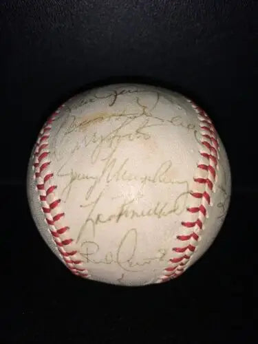 Autographed 1982 New York Yankees Team Signed Baseball with 23 signatures and JSA LOA