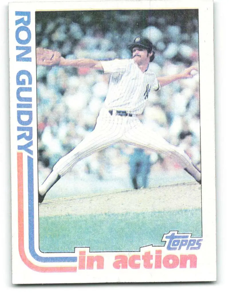 1982 Topps #10 Ron Guidry EX Excellent New York Yankees Baseball Card - Baseball Card Single