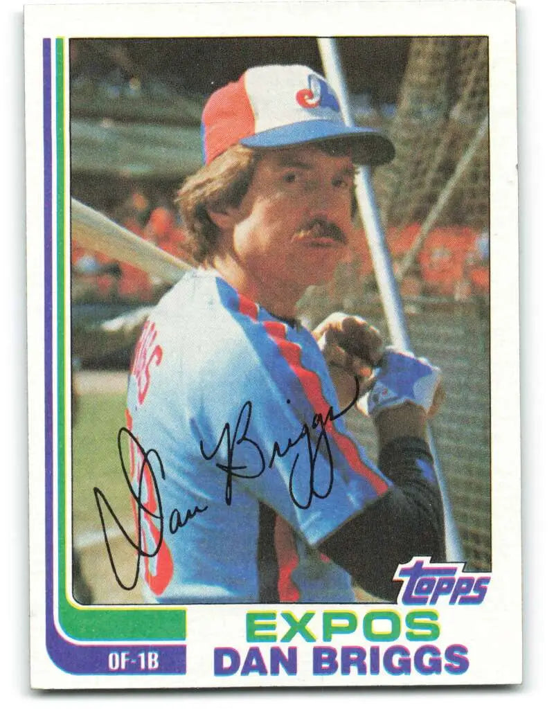 1982 Topps #102 Dan Briggs EX Excellent Montreal Expos Baseball Card - Baseball Card Single