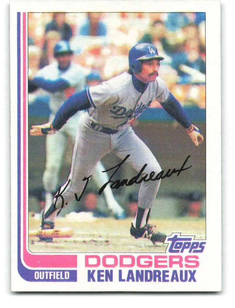 1982 Topps #114 Ken Landreaux EX Excellent Los Angeles Dodgers Baseball Card - Baseball Card Single