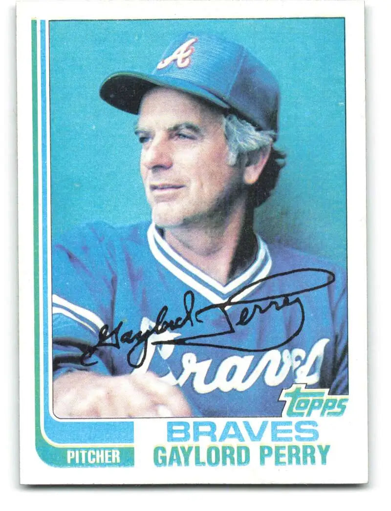 1982 Topps #115 Gaylord Perry EX Excellent Atlanta Braves Baseball Card - Baseball Card Single