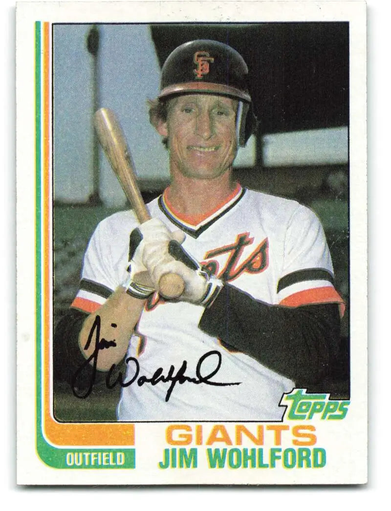 1982 Topps #116 Jim Wohlford EX Excellent San Francisco Giants Baseball Card - Baseball Card Single