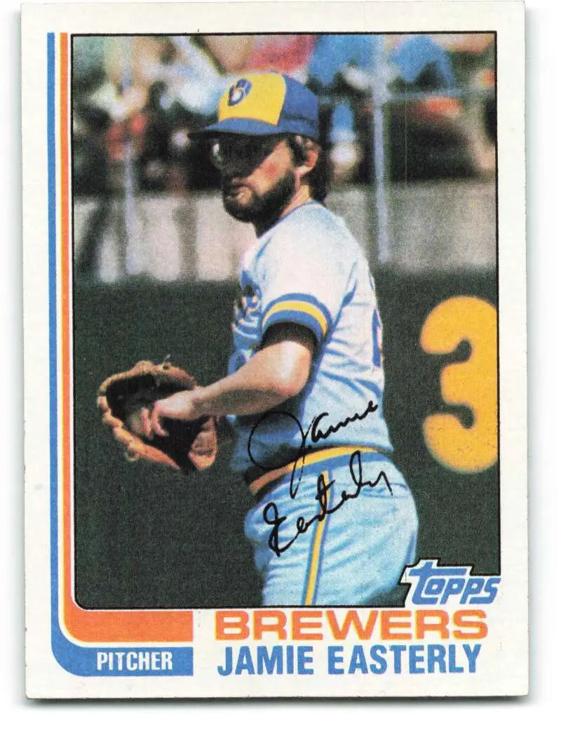 1982 Topps #122 Jamie Easterly EX Excellent Milwaukee Brewers Baseball Card - Baseball Card Single