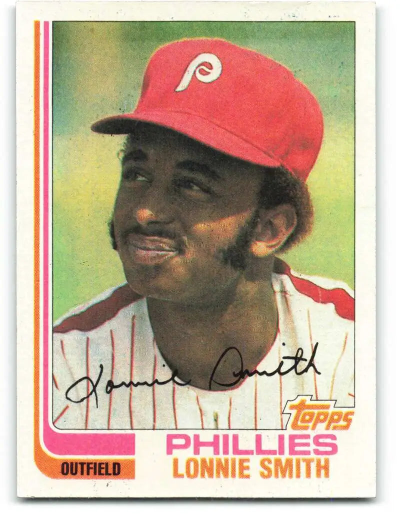 1982 Topps #127 Lonnie Smith EX Excellent Philadelphia Phillies Baseball Card - Baseball Card Single