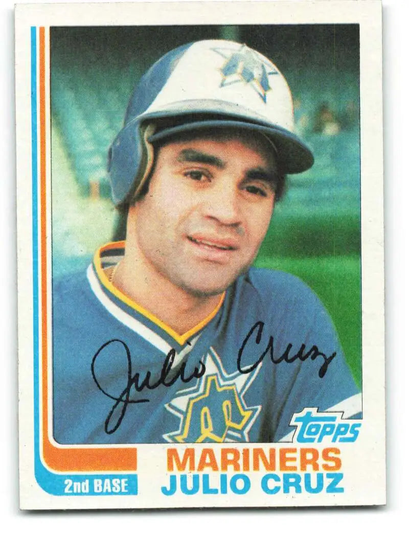 1982 Topps #130 Julio Cruz EX Excellent Seattle Mariners Baseball Card - Baseball Card Single