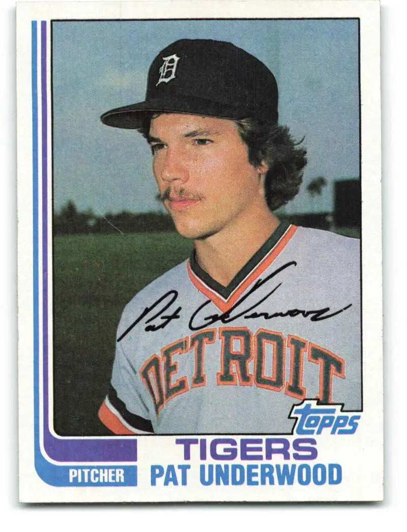 1982 Topps #133 Pat Underwood EX Excellent Detroit Tigers Baseball Card - Baseball Card Single