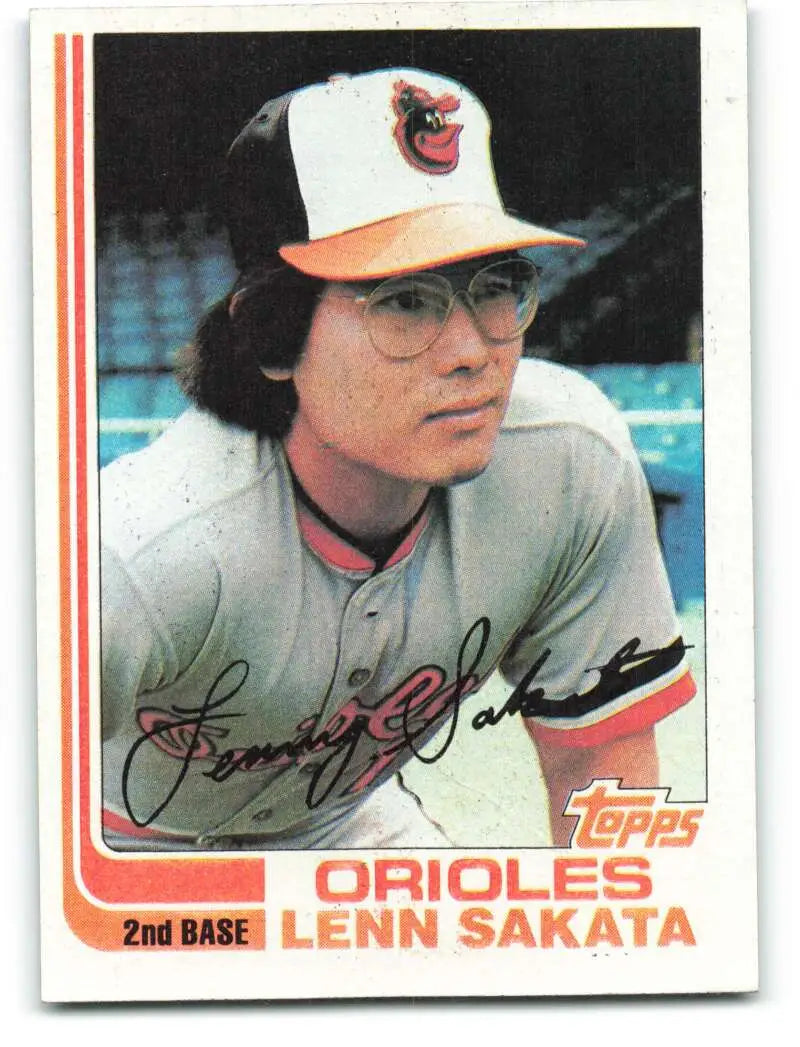 1982 Topps #136 Lenn Sakata EX Excellent Baltimore Orioles Baseball Card - Baseball Card Single