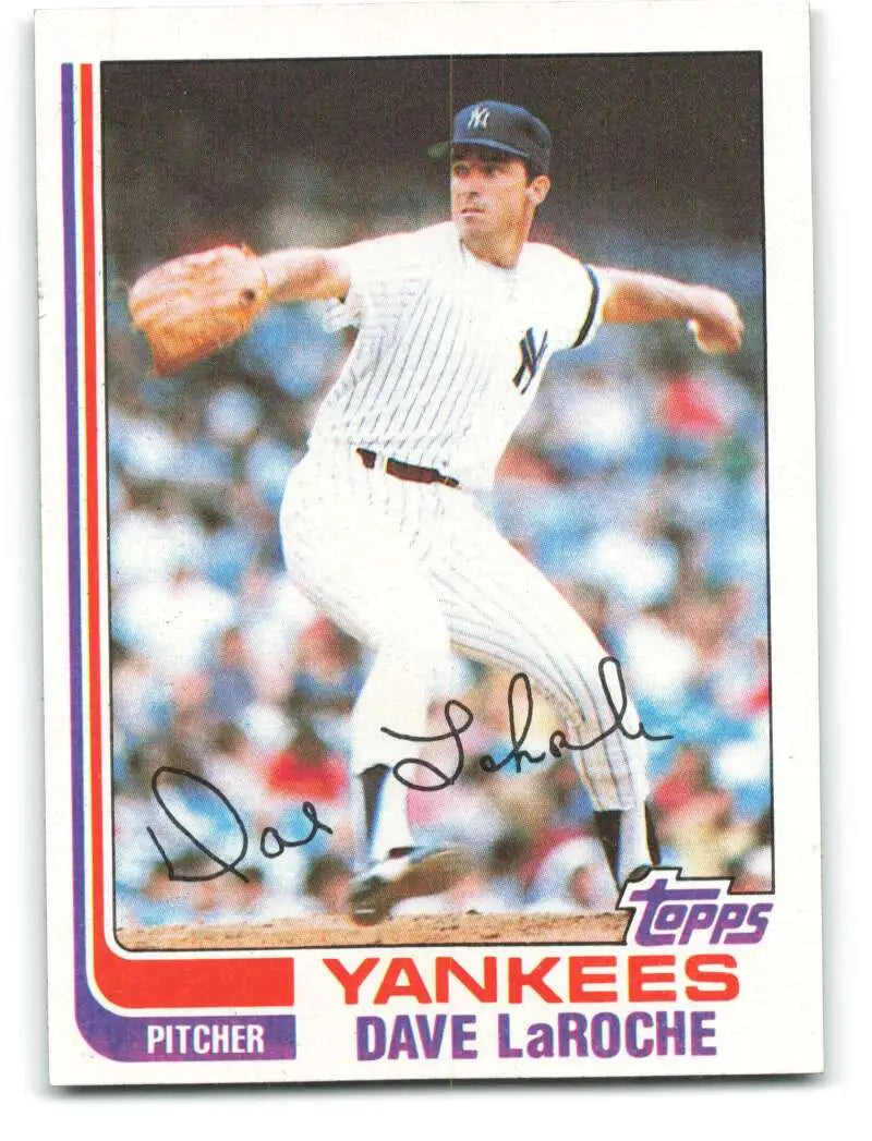 1982 Topps #142 Dave LaRoche EX Excellent New York Yankees Baseball Card - Baseball Card Single