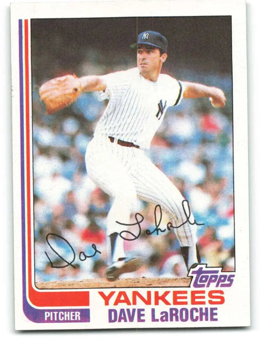 1982 Topps #142 Dave LaRoche EX Excellent New York Yankees Baseball Card - Baseball Card Single