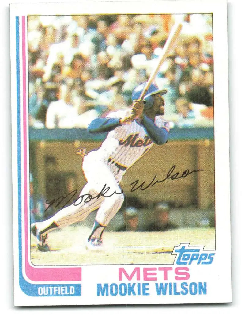 1982 Topps #143 Mookie Wilson EX Excellent New York Mets Baseball Card - Baseball Card Single