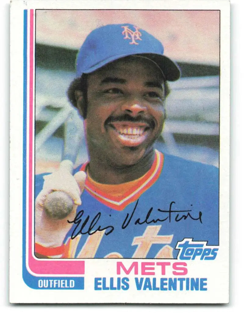 1982 Topps #15 Ellis Valentine EX Excellent New York Mets Baseball Card - Baseball Card Single