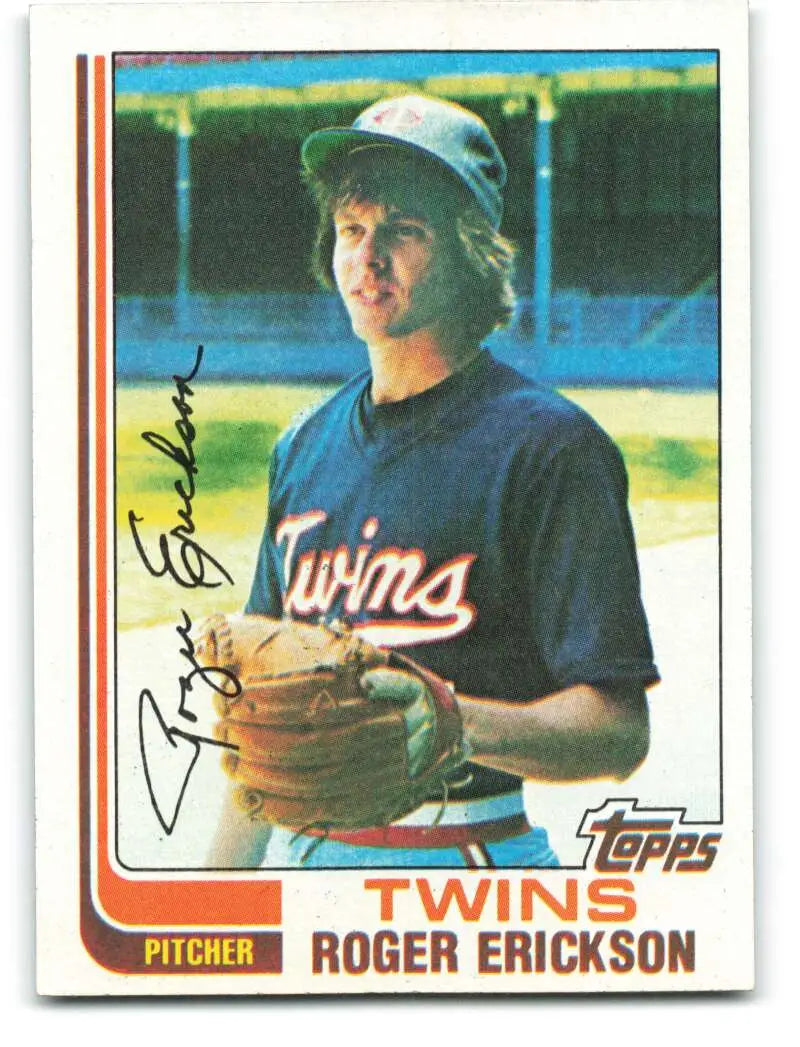 1982 Topps #153 Roger Erickson EX Excellent Minnesota Twins Baseball Card - Baseball Card Single