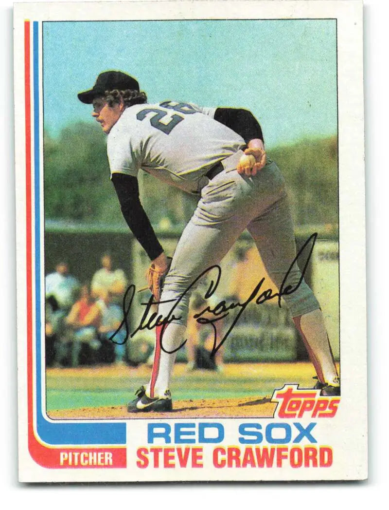 1982 Topps #157 Steve Crawford EX Excellent RC Rookie Boston Red Sox Baseball Card - Baseball Card Single