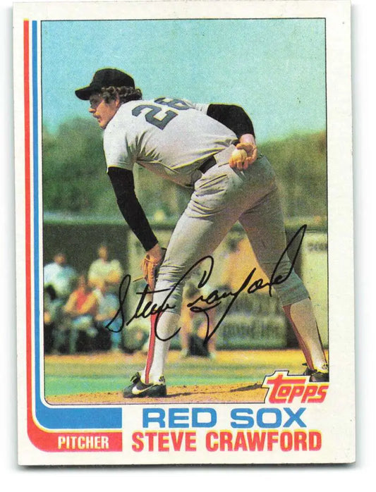 1982 Topps #157 Steve Crawford EX Excellent RC Rookie Boston Red Sox Baseball Card - Baseball Card Single