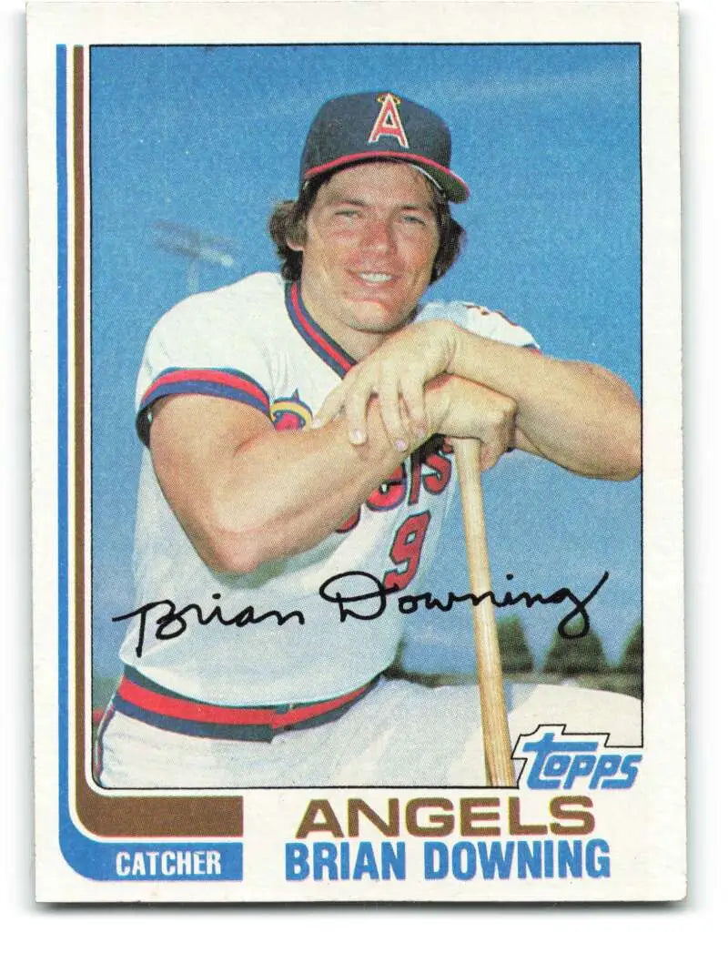 1982 Topps #158 Brian Downing EX Excellent California Angels Baseball Card - Baseball Card Single