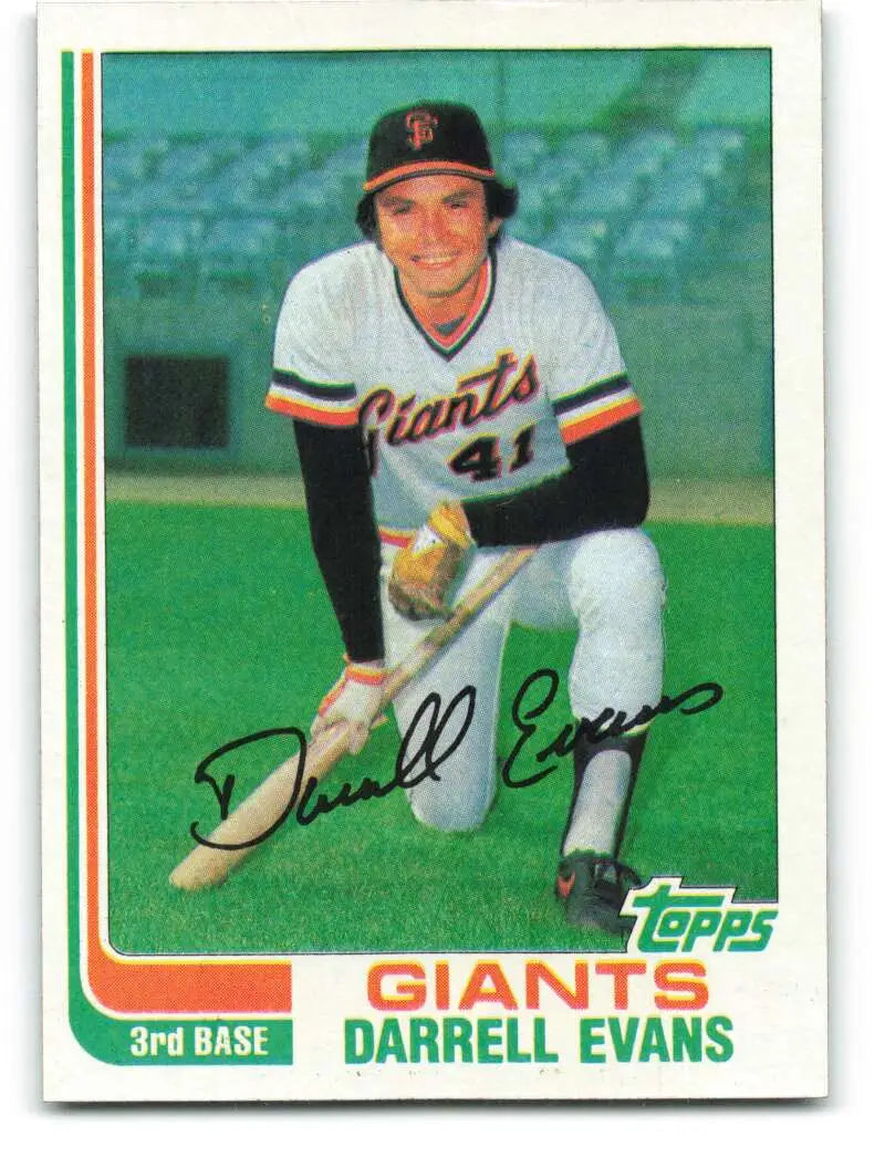 1982 Topps #17 Darrell Evans EX Excellent San Francisco Giants Baseball Card - Baseball Card Single