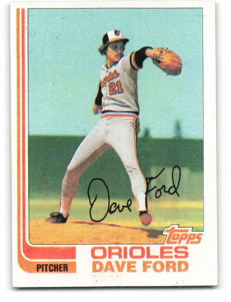 1982 Topps #174 Dave Ford EX Excellent Baltimore Orioles Baseball Card - Baseball Card Single