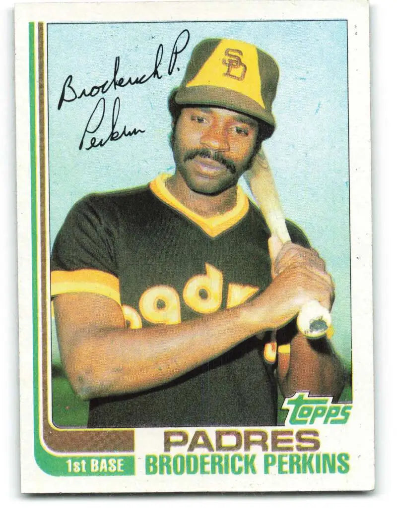 1982 Topps #192 Broderick Perkins EX Excellent San Diego Padres Baseball Card - Baseball Card Single