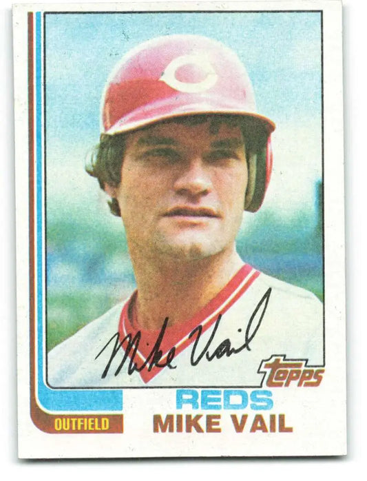 1982 Topps #194 Mike Vail EX Excellent Cincinnati Reds Baseball Card - Baseball Card Single