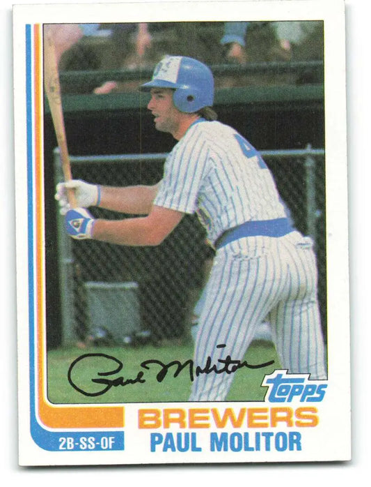 1982 Topps #195 Paul Molitor EX Excellent Milwaukee Brewers Baseball Card - Baseball Card Single