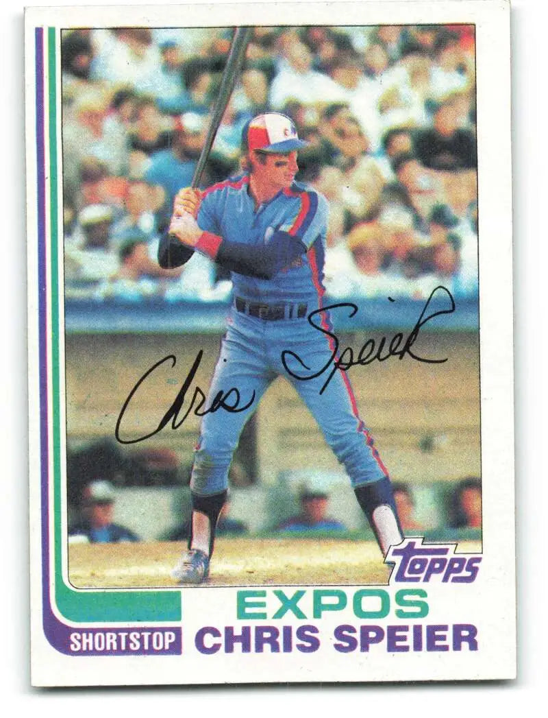 1982 Topps #198 Chris Speier EX Excellent Montreal Expos Baseball Card - Baseball Card Single