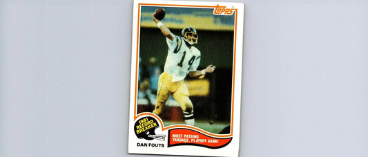 Dan Fouts football card from 1982 Topps #2, a must-have for trading cards collectors