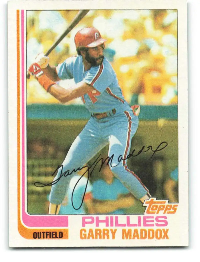 1982 Topps #20 Garry Maddox EX Excellent Philadelphia Phillies Baseball Card - Baseball Card Single