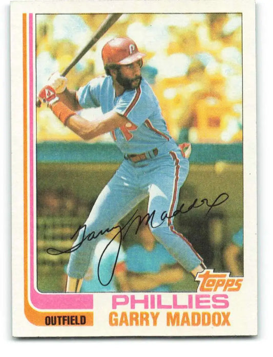1982 Topps #20 Garry Maddox EX Excellent Philadelphia Phillies Baseball Card - Baseball Card Single