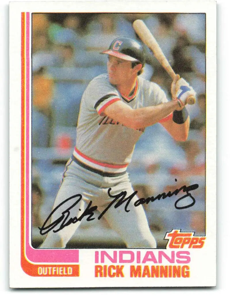 1982 Topps #202 Rick Manning EX Excellent Cleveland Indians Baseball Card - Baseball Card Single