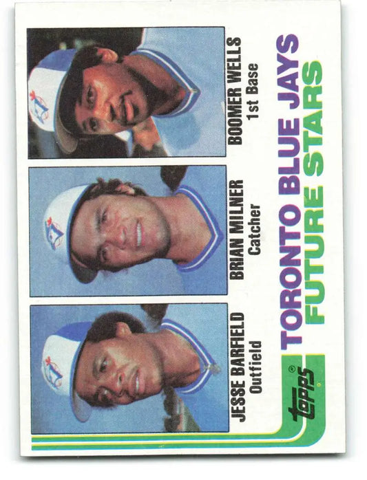 1982 Topps #203 Jesse Barfield/Brian Milner/Greg Wells EX Excellent RC Rookie Toronto Blue Jays Baseball Card