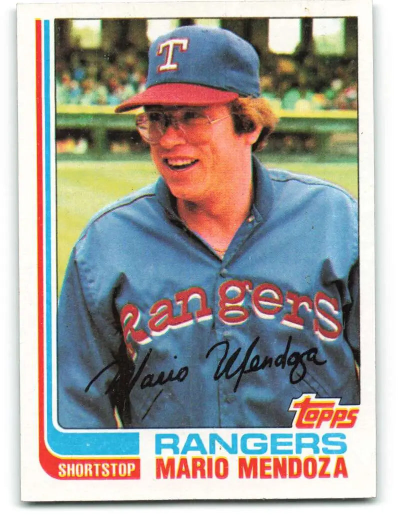 1982 Topps #212 Mario Mendoza EX Excellent Texas Rangers Baseball Card - Baseball Card Single