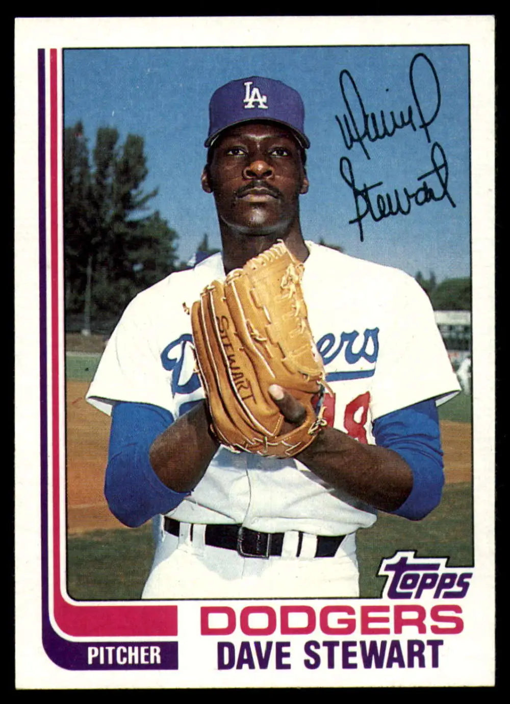 1982 Topps #213 Dave Stewart EX Excellent RC Rookie Los Angeles Dodgers Baseball Card - Baseball Card Single
